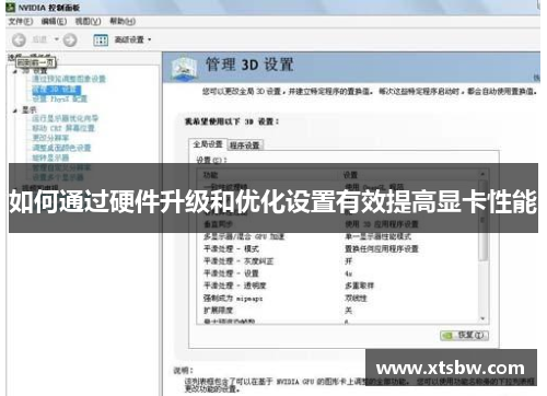 如何通过硬件升级和优化设置有效提高显卡性能